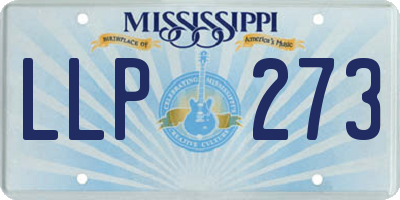 MS license plate LLP273