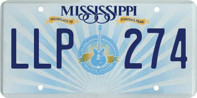 MS license plate LLP274