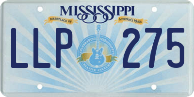 MS license plate LLP275
