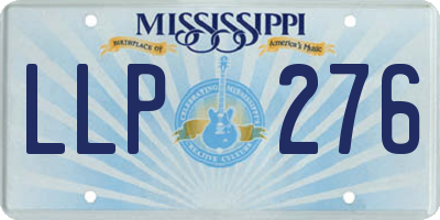 MS license plate LLP276