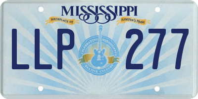 MS license plate LLP277