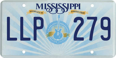 MS license plate LLP279