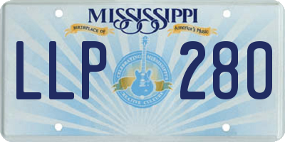 MS license plate LLP280
