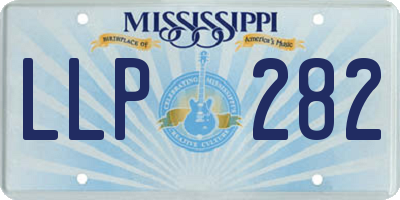 MS license plate LLP282