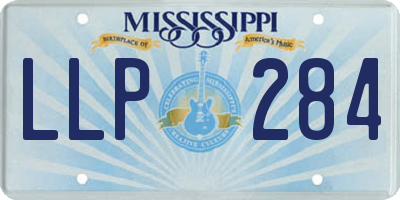 MS license plate LLP284