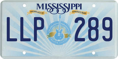 MS license plate LLP289