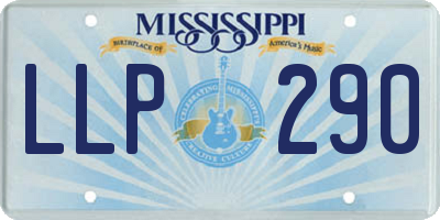 MS license plate LLP290