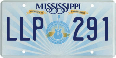 MS license plate LLP291