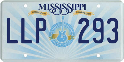 MS license plate LLP293