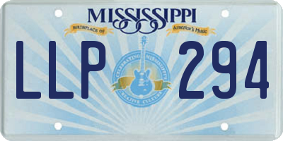 MS license plate LLP294