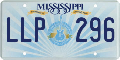 MS license plate LLP296