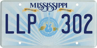 MS license plate LLP302