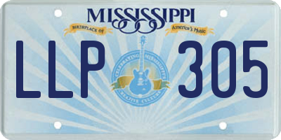 MS license plate LLP305