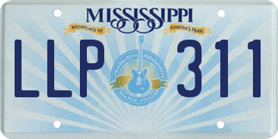 MS license plate LLP311