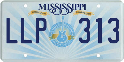 MS license plate LLP313