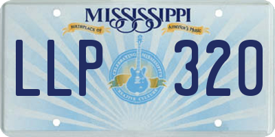 MS license plate LLP320