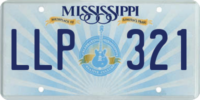 MS license plate LLP321