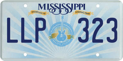 MS license plate LLP323