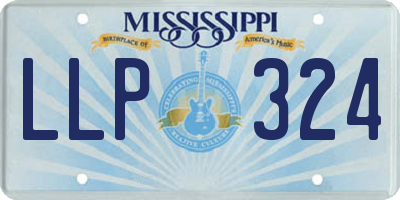 MS license plate LLP324