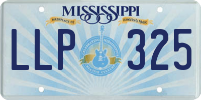 MS license plate LLP325