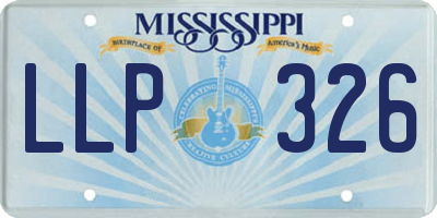MS license plate LLP326