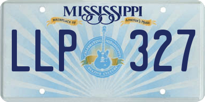 MS license plate LLP327