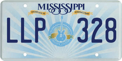 MS license plate LLP328