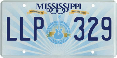 MS license plate LLP329