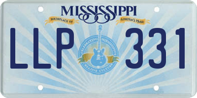 MS license plate LLP331