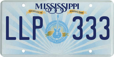 MS license plate LLP333