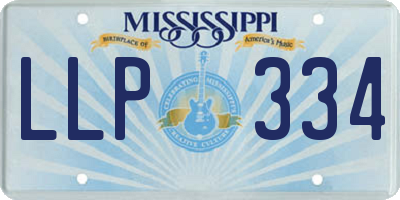 MS license plate LLP334