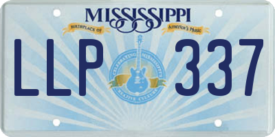 MS license plate LLP337