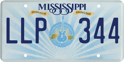 MS license plate LLP344