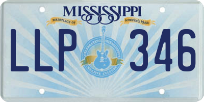 MS license plate LLP346