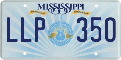 MS license plate LLP350