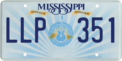 MS license plate LLP351