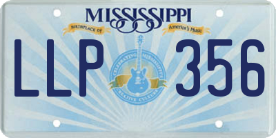 MS license plate LLP356