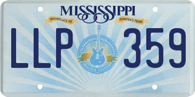 MS license plate LLP359