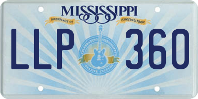 MS license plate LLP360