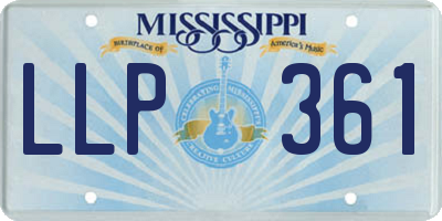 MS license plate LLP361