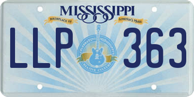 MS license plate LLP363