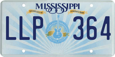 MS license plate LLP364