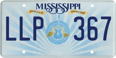 MS license plate LLP367