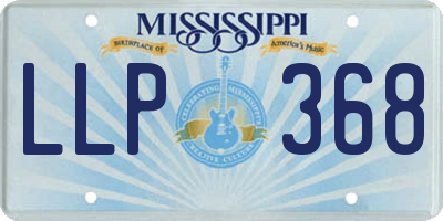 MS license plate LLP368