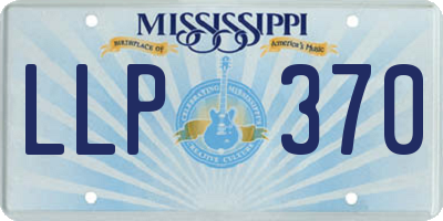 MS license plate LLP370