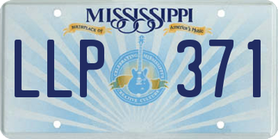 MS license plate LLP371