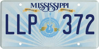 MS license plate LLP372