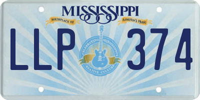 MS license plate LLP374