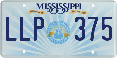 MS license plate LLP375