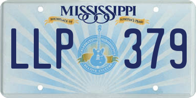 MS license plate LLP379